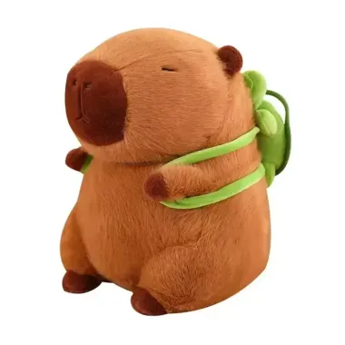 Plyšová kapybara s batohem želvou 22 cm